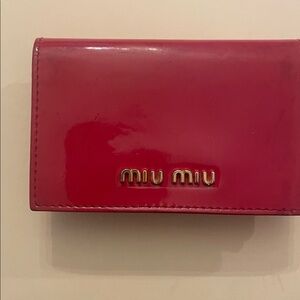 Miu Miu Glossy Red Card Holder